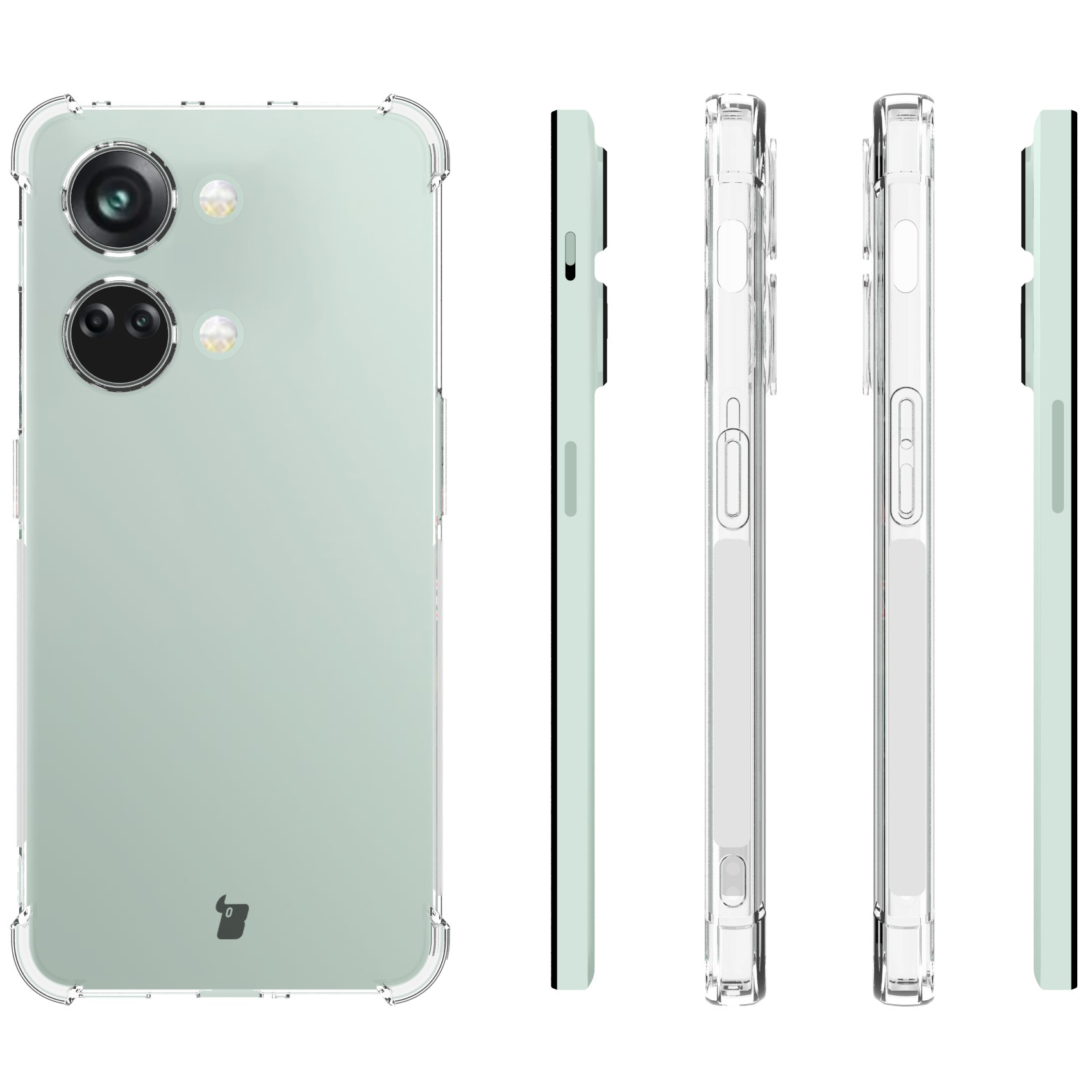 Elastyczne etui + 2 szkła, Bizon Case Clear, przezroczyste